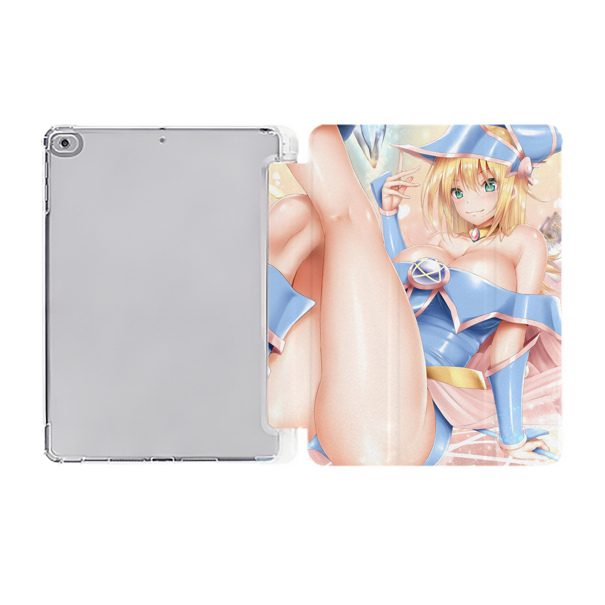 （画像用） 遊☆戯☆王 Yu-Gi-Oh! IPad ケース ペン収納付き 三つ折りスタンド PUレザー×シリコン 対応機種9.5/10.5/10.9インチ